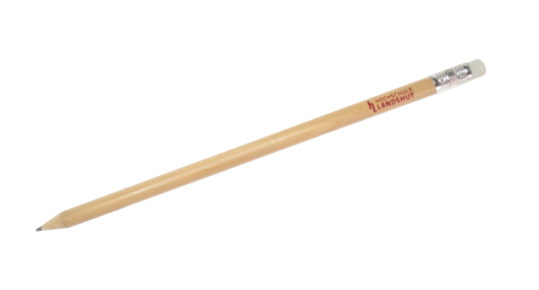 Holz Bleistift mit Radiergummi